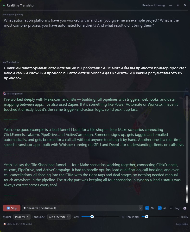 Real-Time Interview Copilot